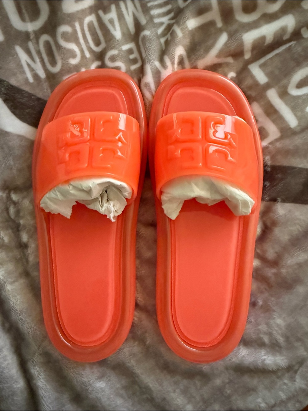 Tory Burch Women's Glossy Coral Slide Sandals